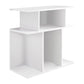 24" White Wood End Table With Six Open Shelves