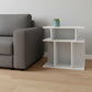 24" White Wood End Table With Six Open Shelves