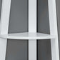 71" Gray Wood Five Tier Corner Bookcase