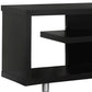 16" Black and Gray Open Shelving TV Stand