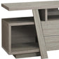 60" Deep Taupe Open Shelving TV Stand