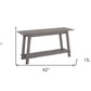 42" Gray Open Shelving TV Stand