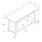 42" Gray Open Shelving TV Stand