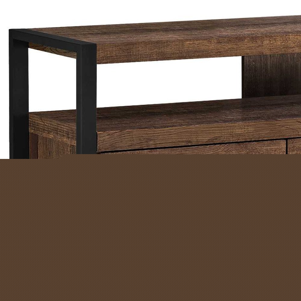 59" Black Cabinet Enclosed Storage TV Stand