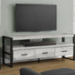 59" Brown and Black Cabinet Enclosed Storage TV Stand