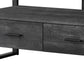59" Brown and Black Cabinet Enclosed Storage TV Stand