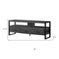 59" Brown and Black Cabinet Enclosed Storage TV Stand