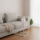 White Modern Metal And Glass Tv Table