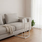 White Modern Metal And Glass Tv Table