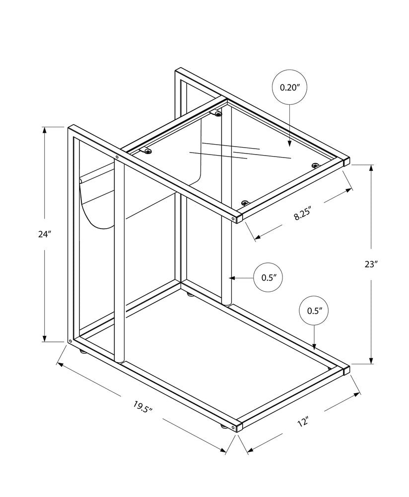 White Modern Metal And Glass Tv Table