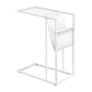 White Modern Metal And Glass Tv Table