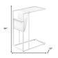 White Modern Metal And Glass Tv Table