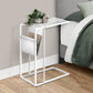 White Modern Metal And Glass Tv Table