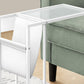 White Modern Metal And Glass Tv Table