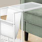 White Modern Metal And Glass Tv Table