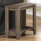 22" Gray Wood End Table With Shelf