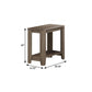 22" Gray Wood End Table With Shelf