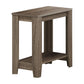 22" White Wood End Table With Shelf
