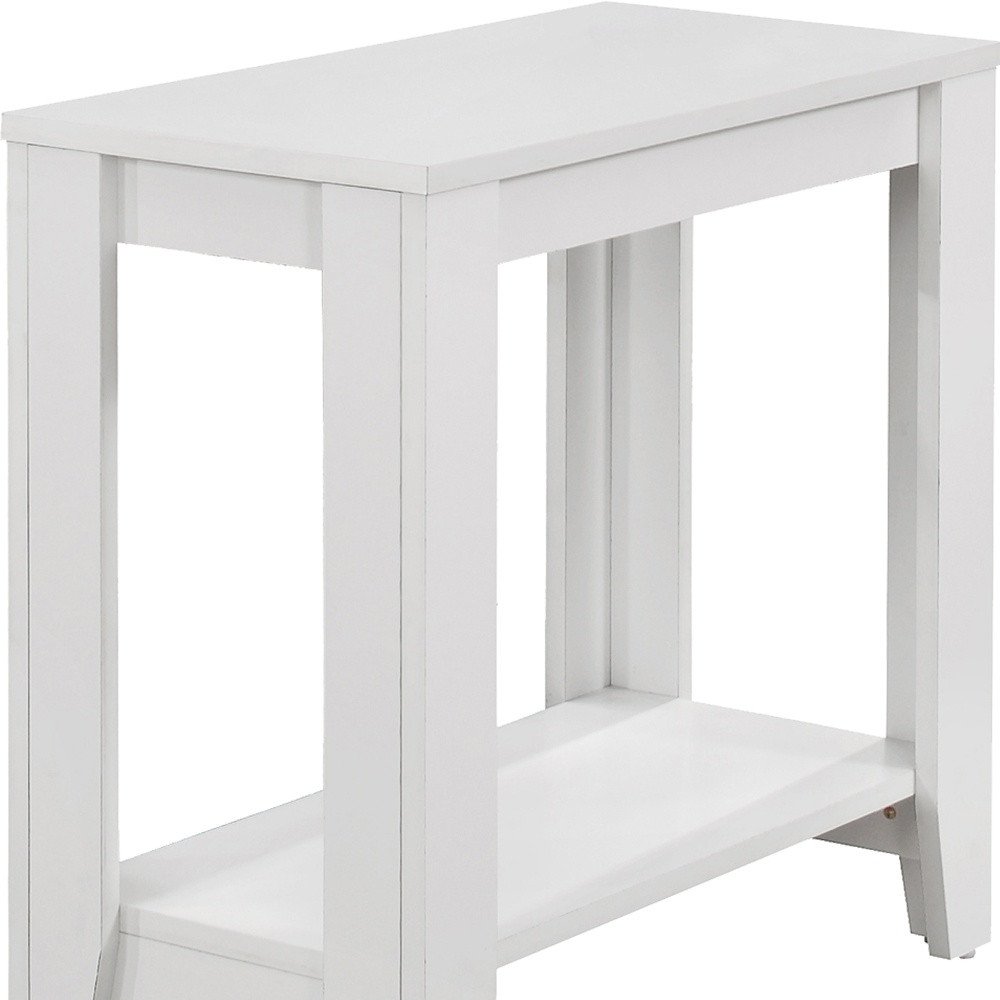 22" Gray Wood End Table With Shelf