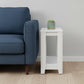 22" Gray Wood End Table With Shelf