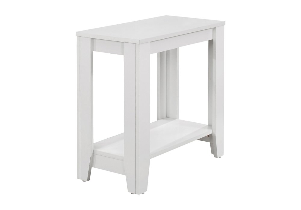 22" Gray Wood End Table With Shelf