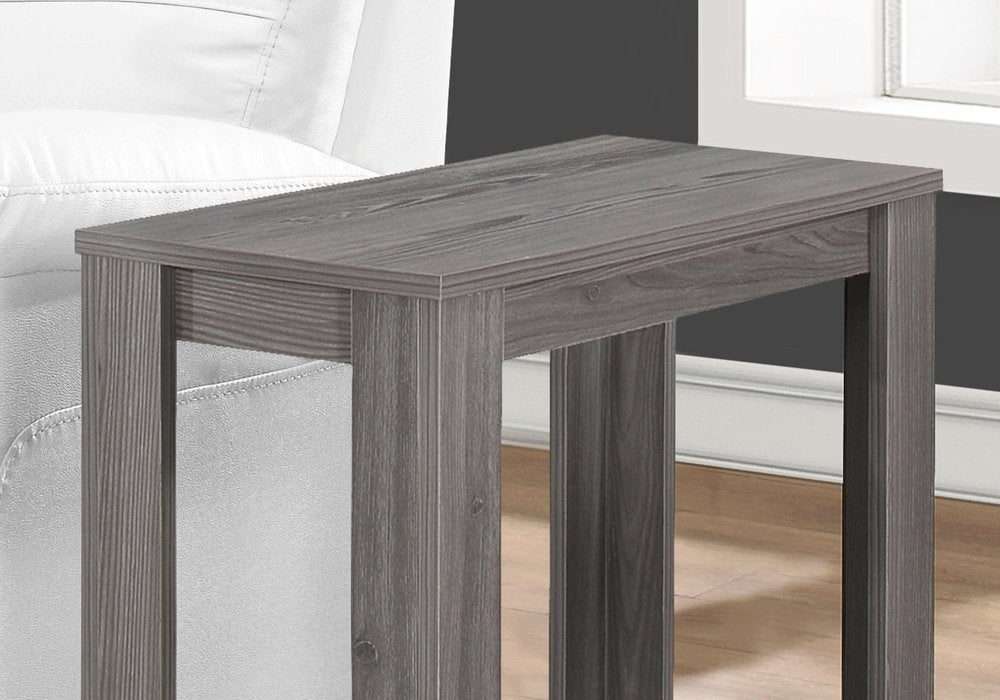 22" Deep Taupe End Table With Shelf