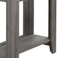 22" Deep Taupe End Table With Shelf