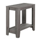 22" Deep Taupe End Table With Shelf