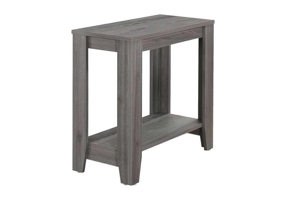 22" Deep Taupe End Table With Shelf