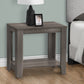 22" Deep Taupe End Table With Shelf