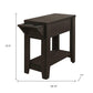 23" Brown Wood End Table With Shelf