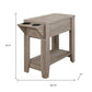23" Brown Wood End Table With Shelf