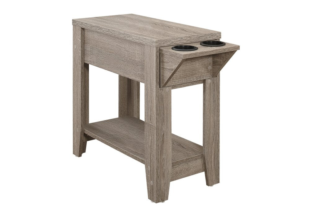 23" Brown Wood End Table With Shelf
