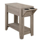 23" Brown Wood End Table With Shelf