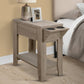 23" Brown Wood End Table With Shelf