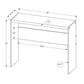 44" White and Clear Solid Console Table