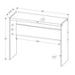 44" White and Clear Solid Console Table