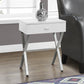 22" Black And Gray Wood And Metal End Table With Drawer