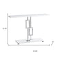 47" White Floor Shelf Console Table With Storage