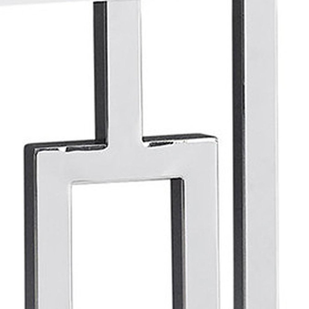 47" White Floor Shelf Console Table With Storage