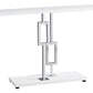 47" White Floor Shelf Console Table With Storage