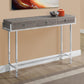48" White and Silver Console Table And Drawers