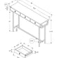 48" White and Silver Console Table And Drawers