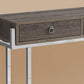 48" White and Silver Console Table And Drawers