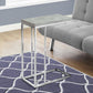 18.25" X 10.25" X 25.25" Cappuccino Particle Board Metal  Accent Table