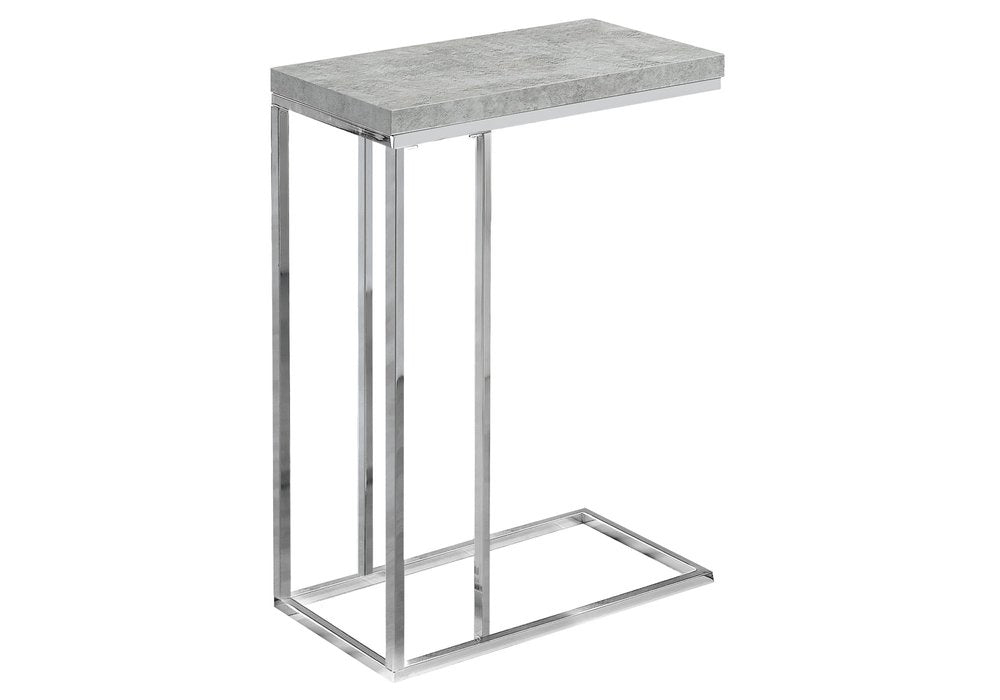 18.25" X 10.25" X 25.25" Cappuccino Particle Board Metal  Accent Table