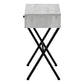 22" Black And Gray Wood And Metal End Table With Drawer