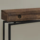 43" Brown And Black Cross Leg Console Table