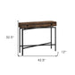 43" Brown And Black Cross Leg Console Table