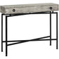 43" Brown And Black Cross Leg Console Table